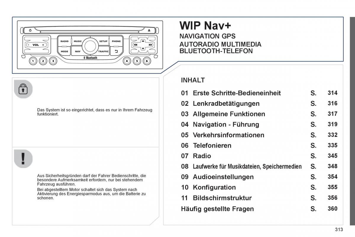 Peugeot 5008 Handbuch / page 315