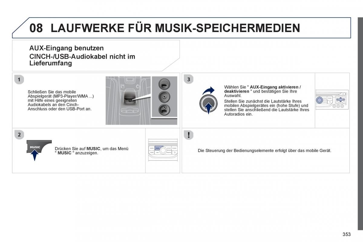 Peugeot 5008 Handbuch / page 355