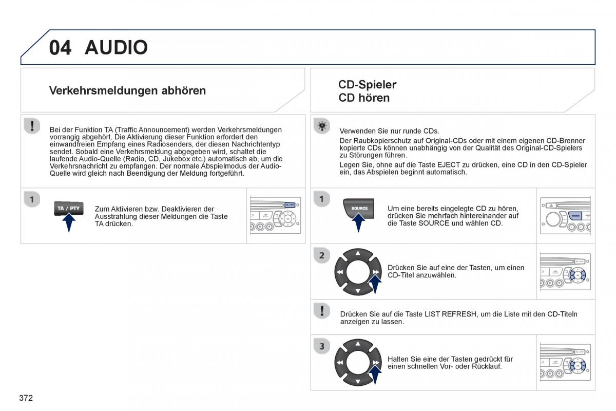 Peugeot 5008 Handbuch / page 374