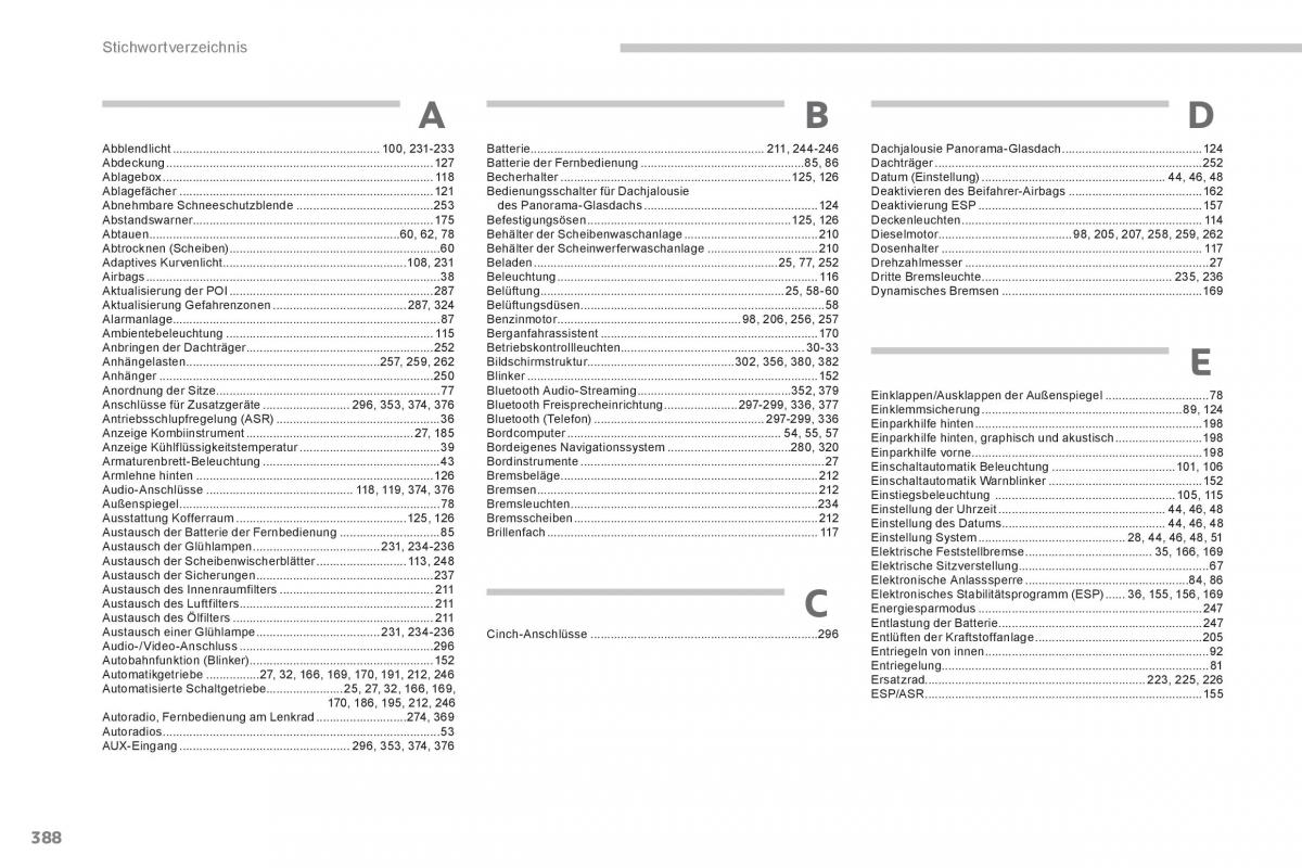 Peugeot 5008 Handbuch / page 390