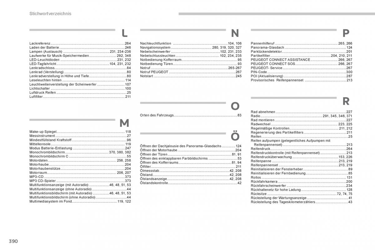 Peugeot 5008 Handbuch / page 392