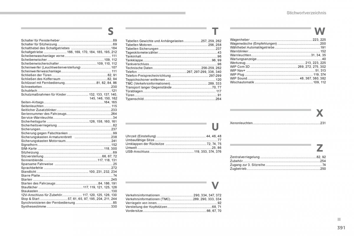 Peugeot 5008 Handbuch / page 393