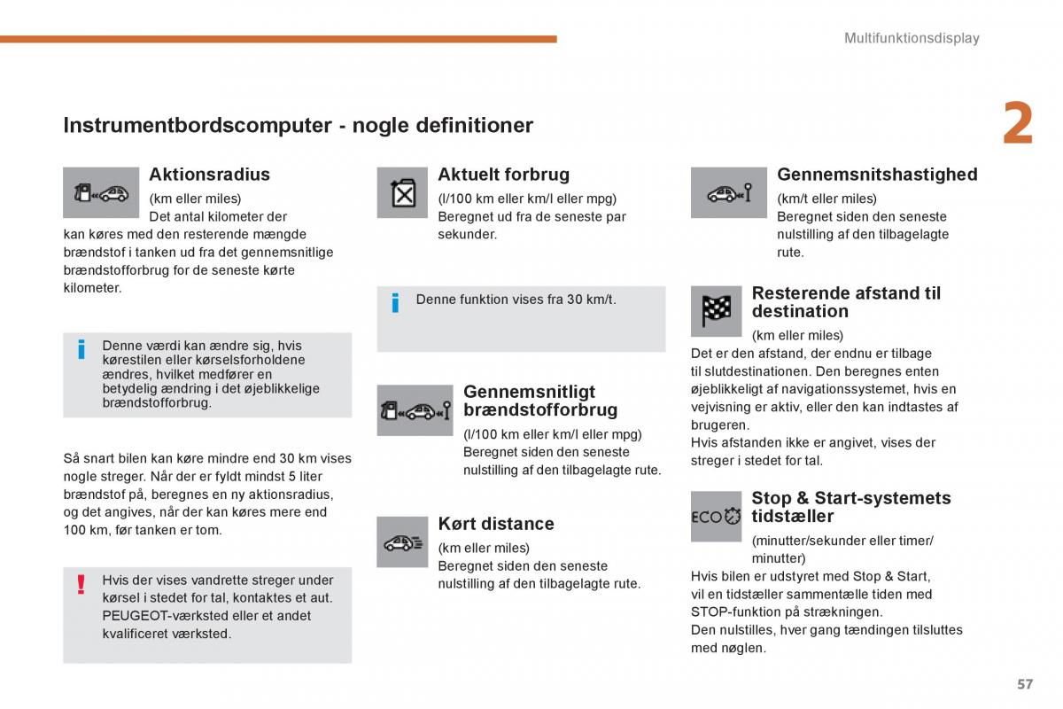 manual  Peugeot 5008 Bilens instruktionsbog / page 59