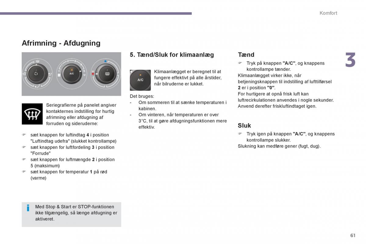 manual  Peugeot 5008 Bilens instruktionsbog / page 63