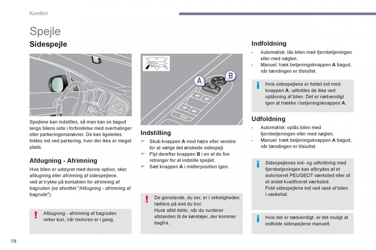 manual  Peugeot 5008 Bilens instruktionsbog / page 80