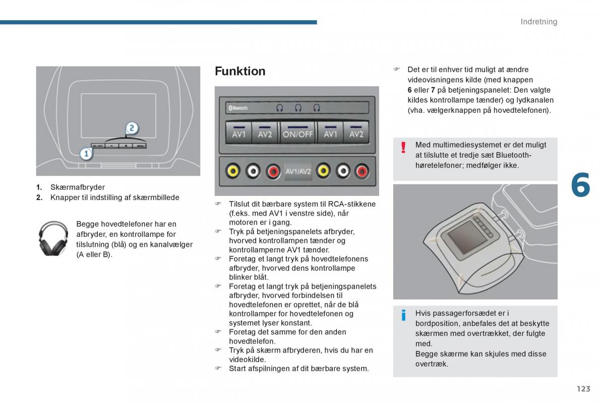 manual  Peugeot 5008 Bilens instruktionsbog / page 125