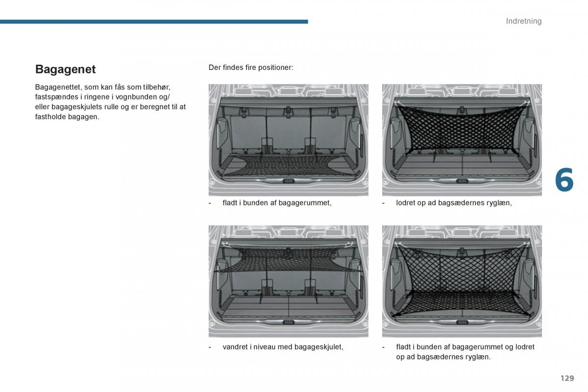 manual  Peugeot 5008 Bilens instruktionsbog / page 131