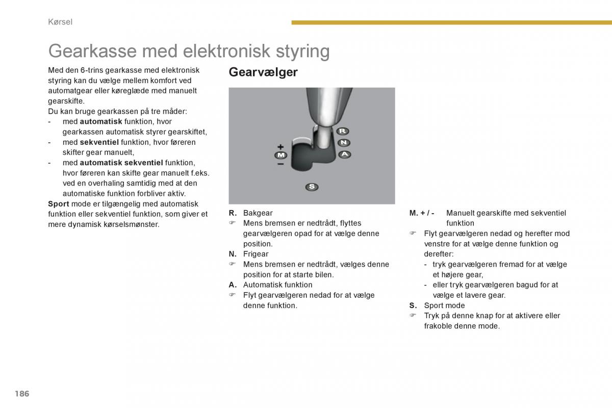 manual  Peugeot 5008 Bilens instruktionsbog / page 188