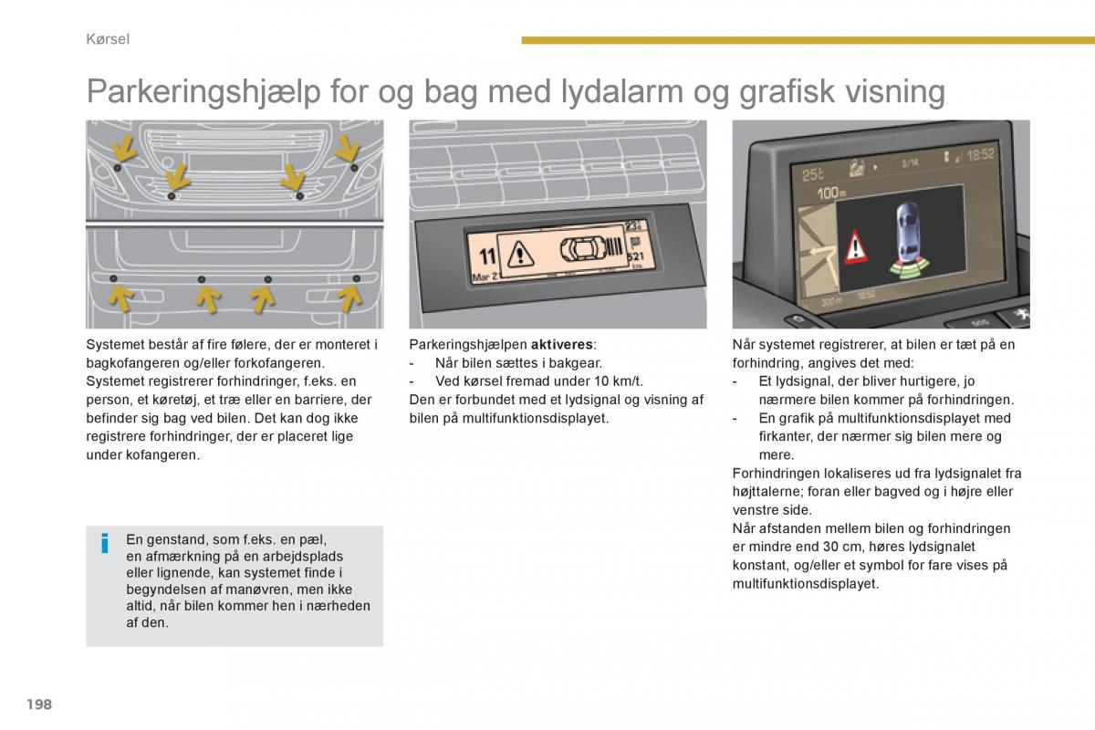 manual  Peugeot 5008 Bilens instruktionsbog / page 200