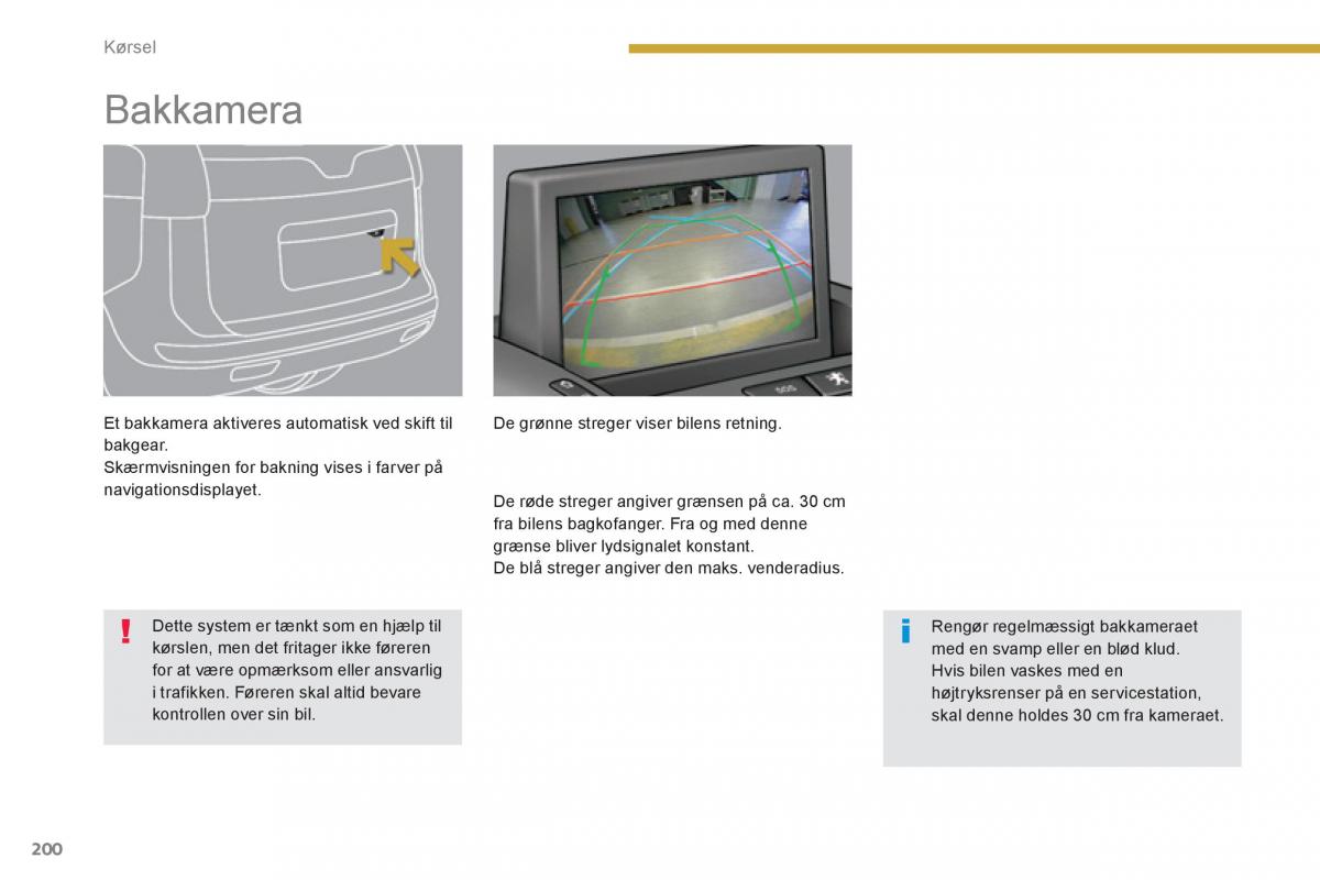 manual  Peugeot 5008 Bilens instruktionsbog / page 202
