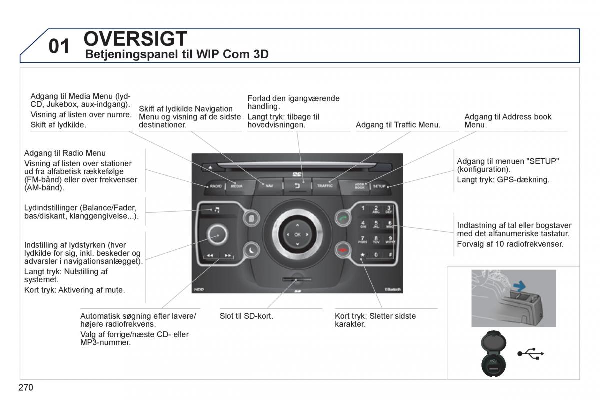 manual  Peugeot 5008 Bilens instruktionsbog / page 272