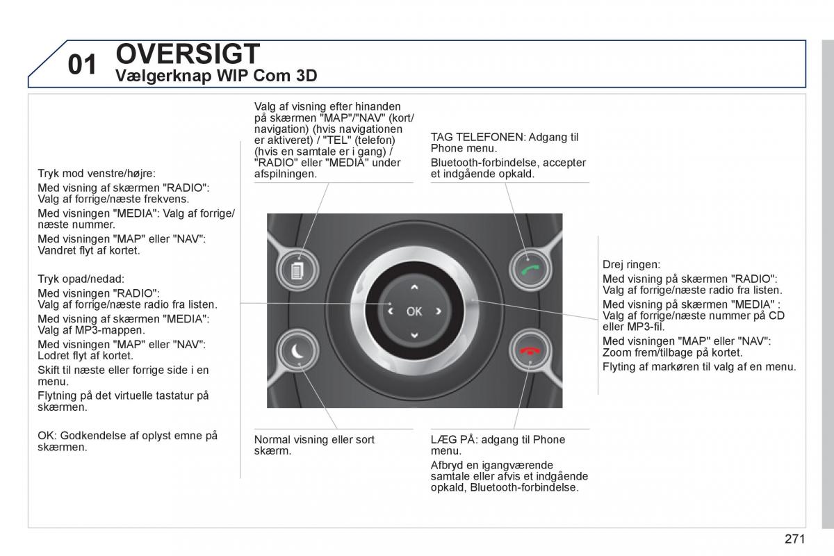 manual  Peugeot 5008 Bilens instruktionsbog / page 273