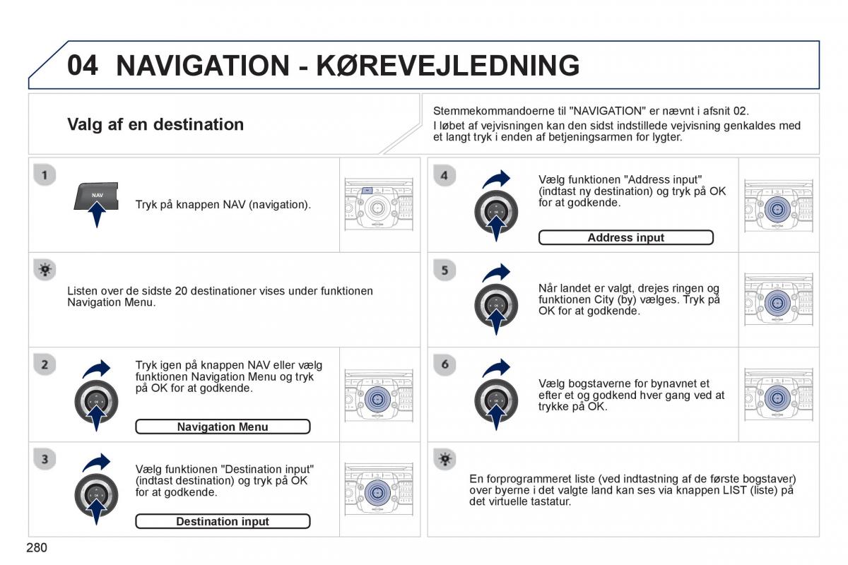 manual  Peugeot 5008 Bilens instruktionsbog / page 282