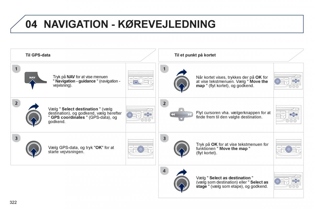 manual  Peugeot 5008 Bilens instruktionsbog / page 324