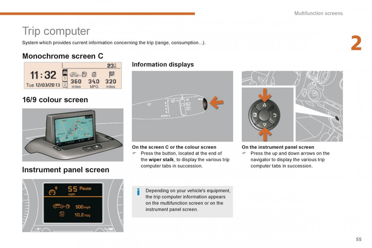 Peugeot 5008 owners manual / page 57