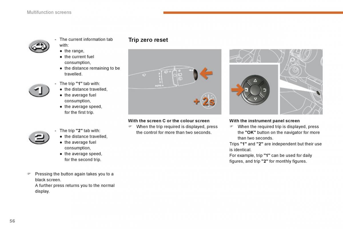 Peugeot 5008 owners manual / page 58