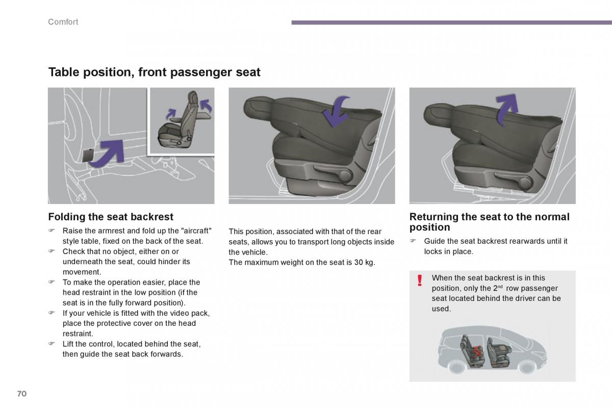 Peugeot 5008 owners manual / page 72