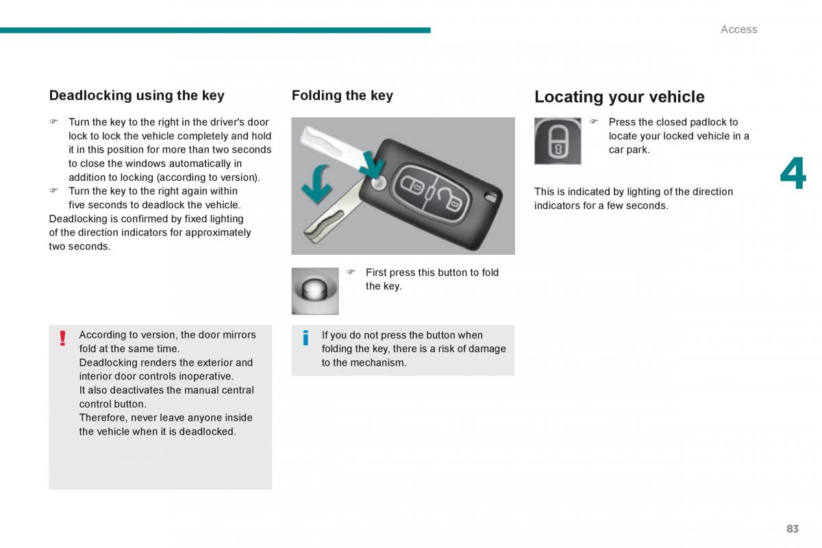 Peugeot 5008 owners manual / page 85