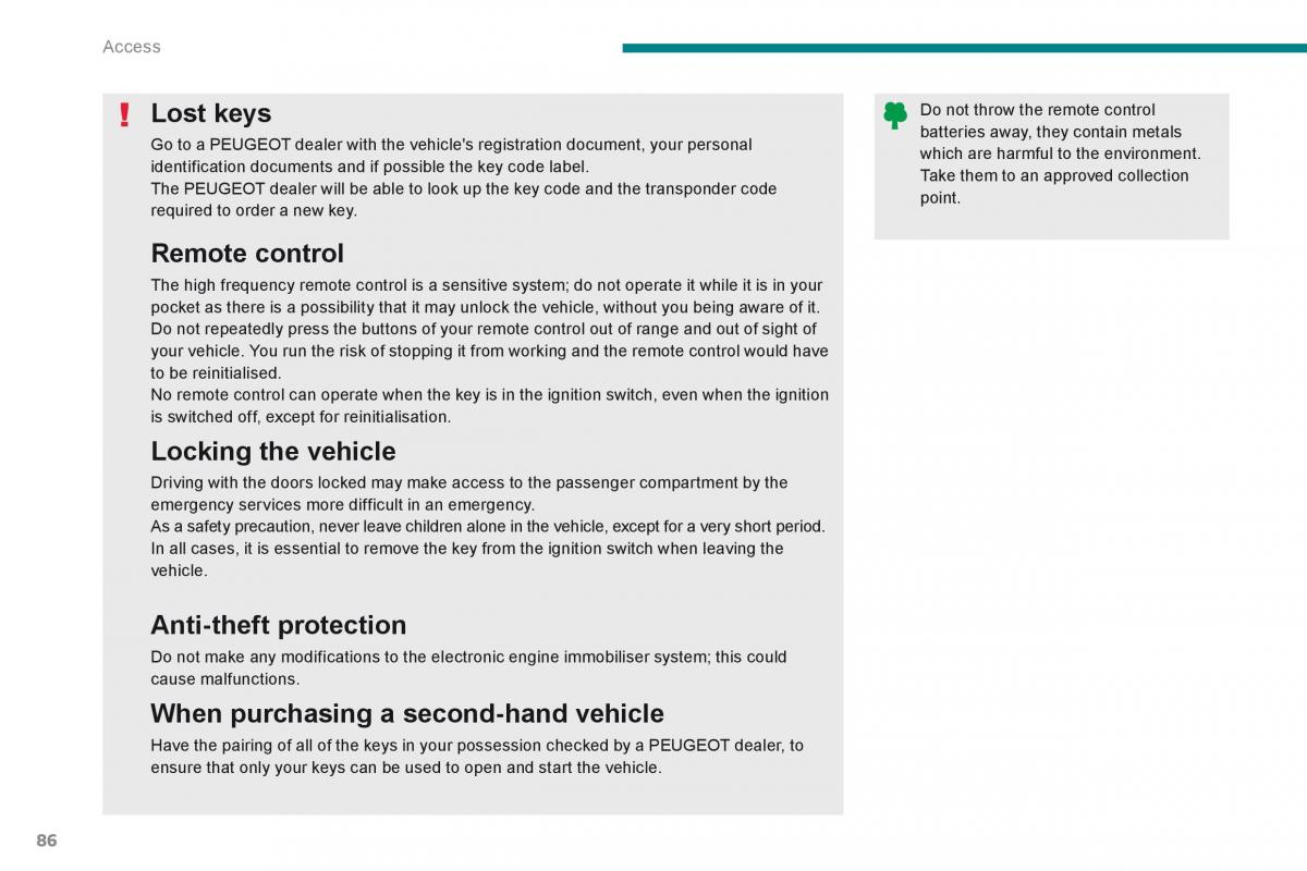 Peugeot 5008 owners manual / page 88