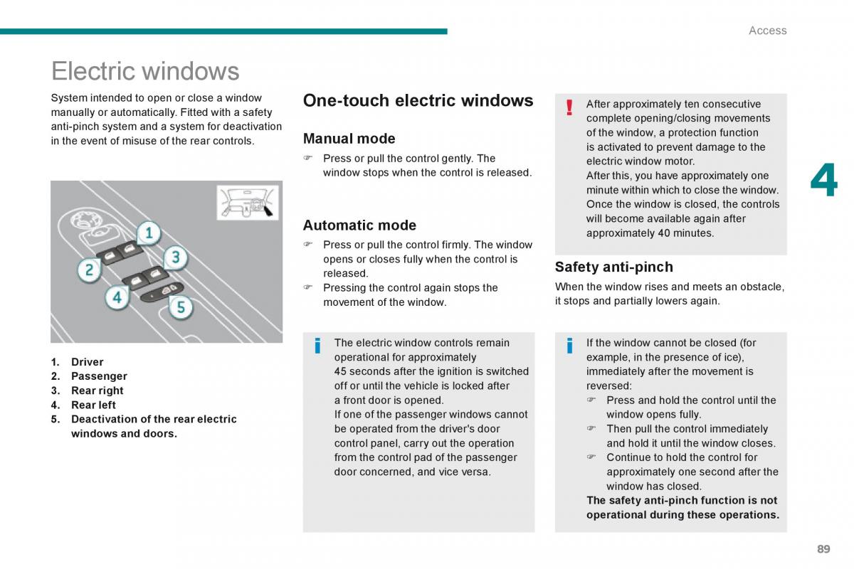 Peugeot 5008 owners manual / page 91