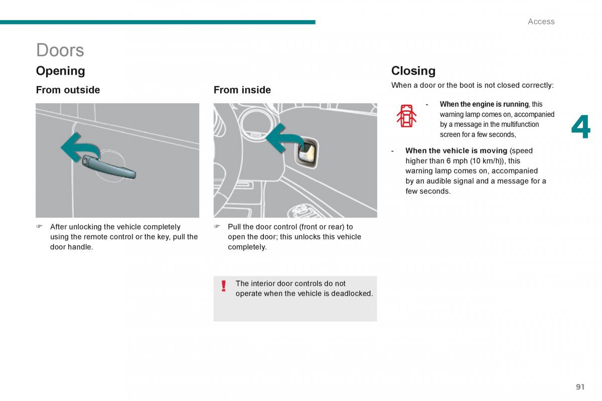 Peugeot 5008 owners manual / page 93