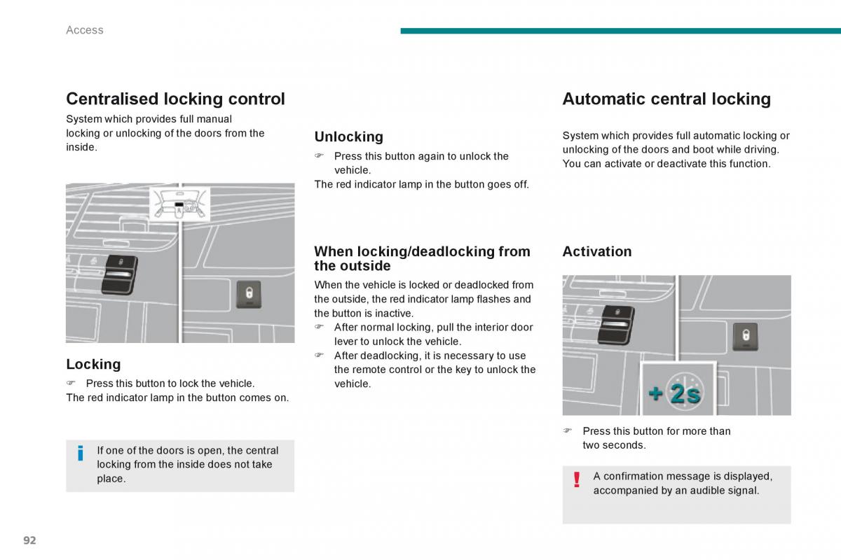 Peugeot 5008 owners manual / page 94