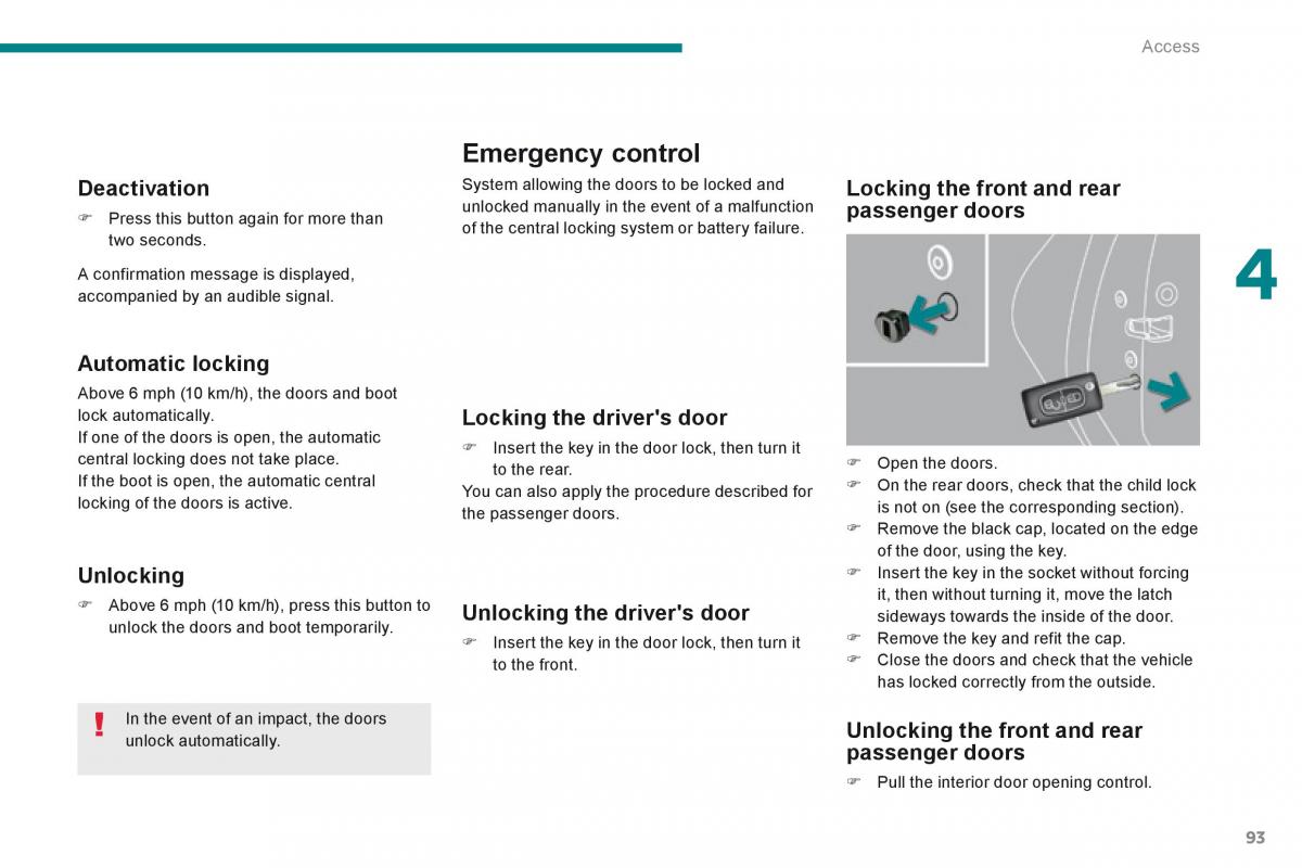 Peugeot 5008 owners manual / page 95