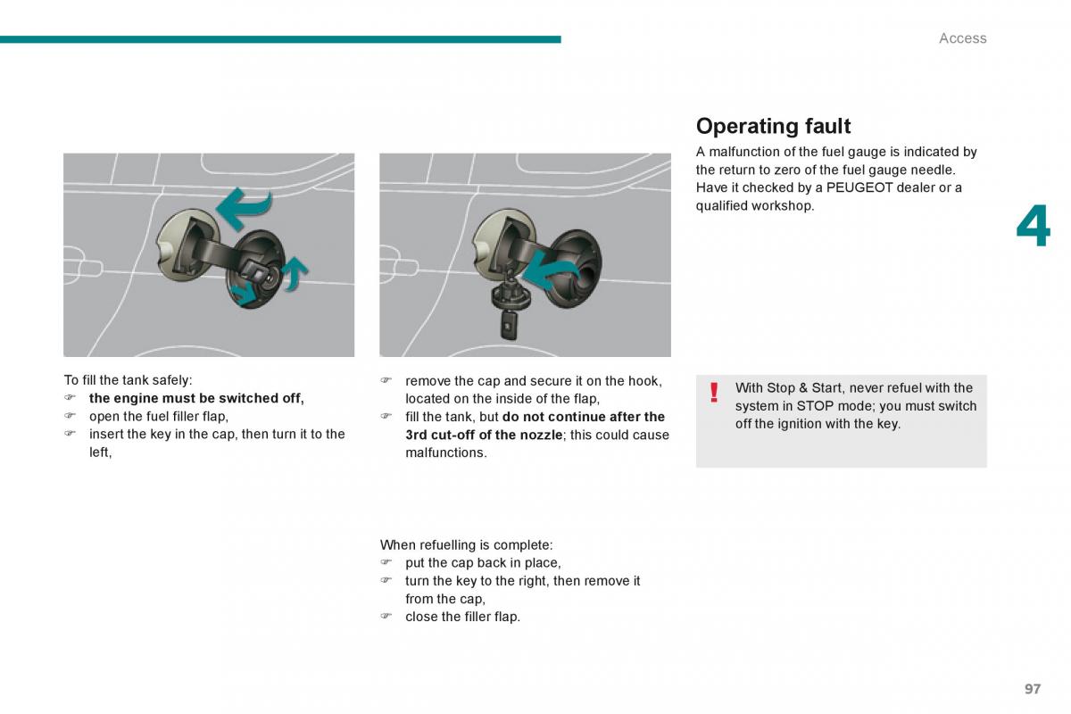 Peugeot 5008 owners manual / page 99