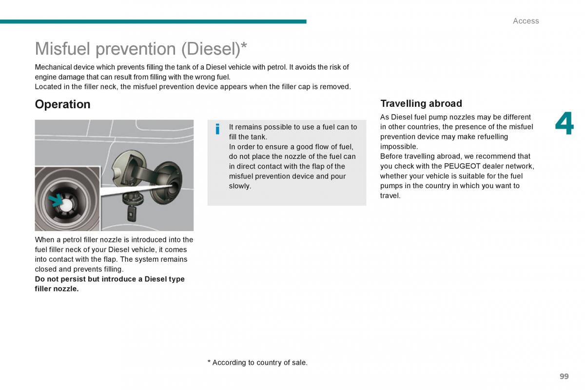 Peugeot 5008 owners manual / page 101