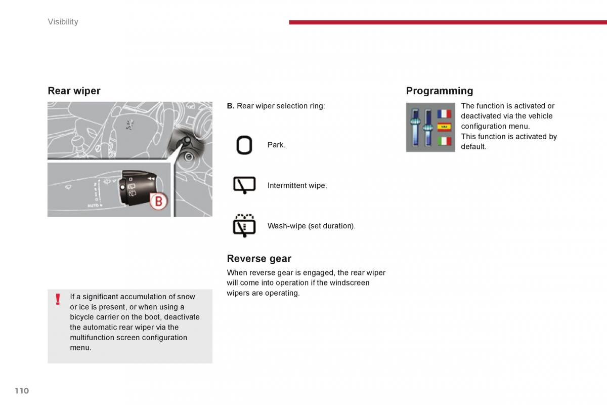 Peugeot 5008 owners manual / page 112