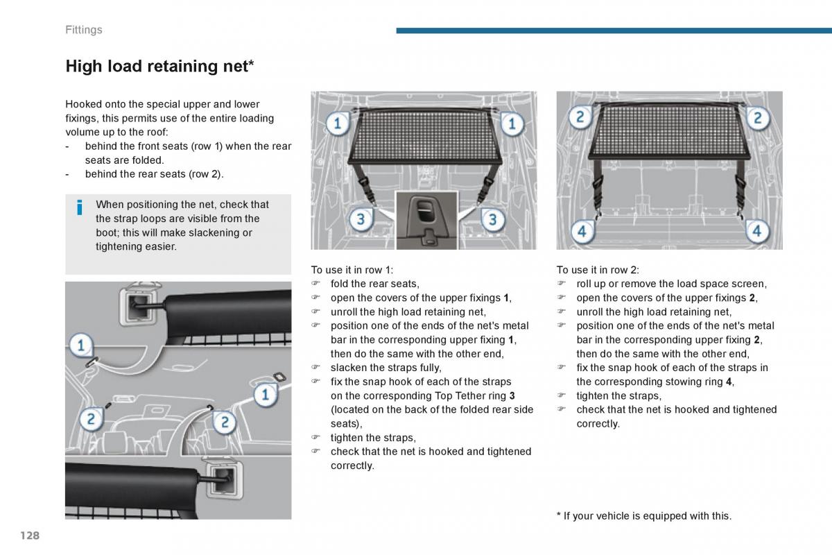 Peugeot 5008 owners manual / page 130