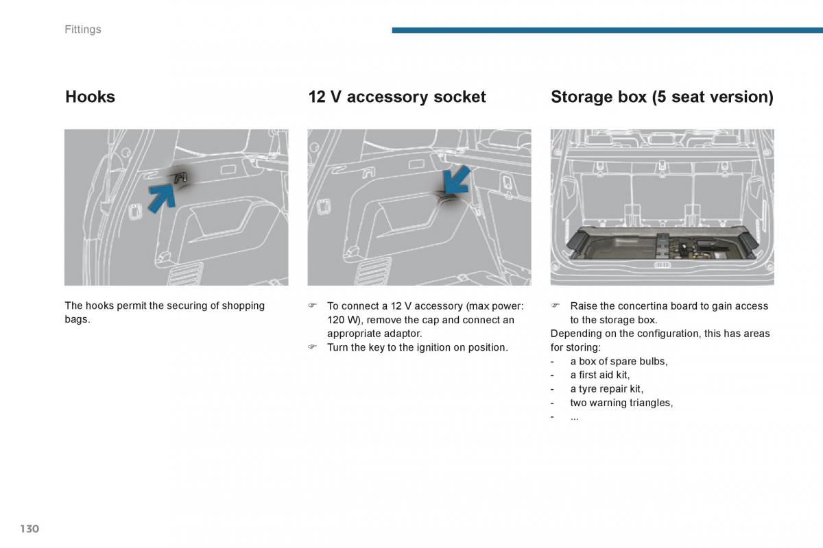 Peugeot 5008 owners manual / page 132