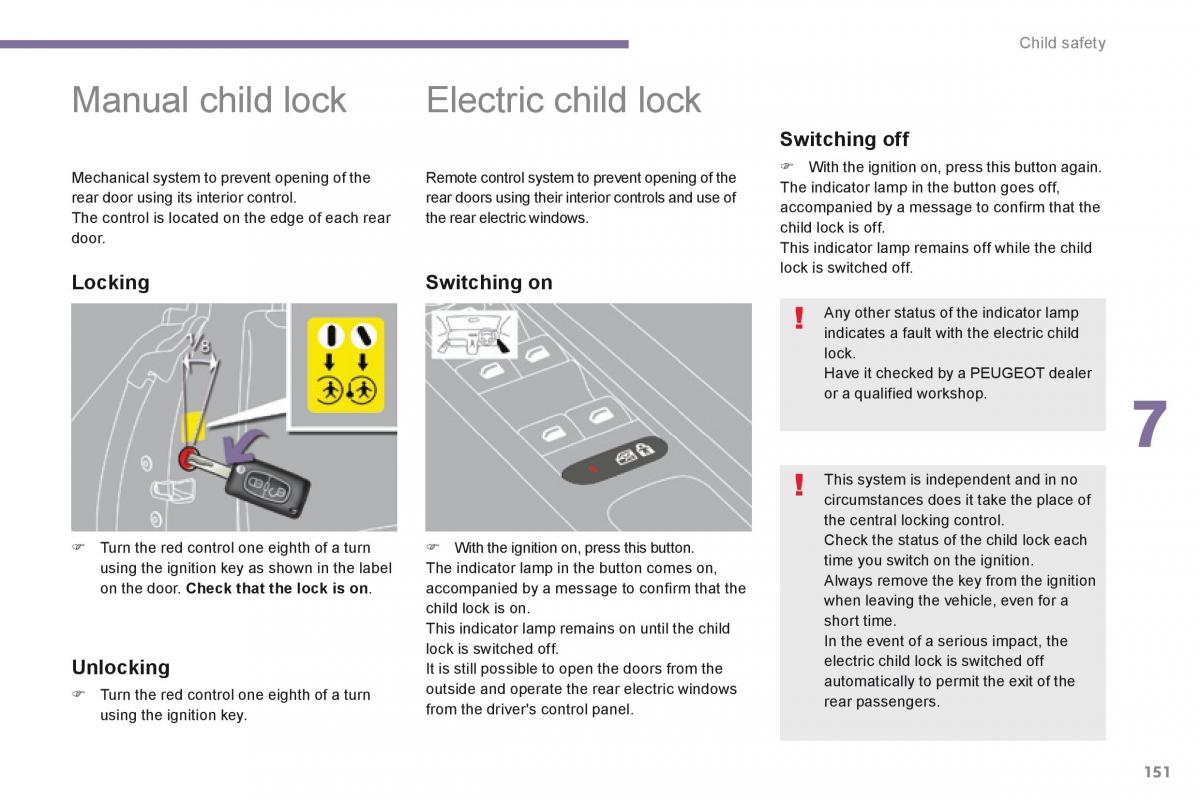 Peugeot 5008 owners manual / page 153