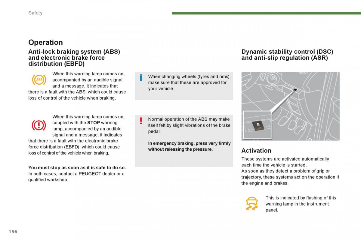 Peugeot 5008 owners manual / page 158