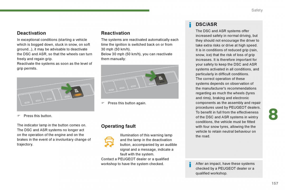 Peugeot 5008 owners manual / page 159