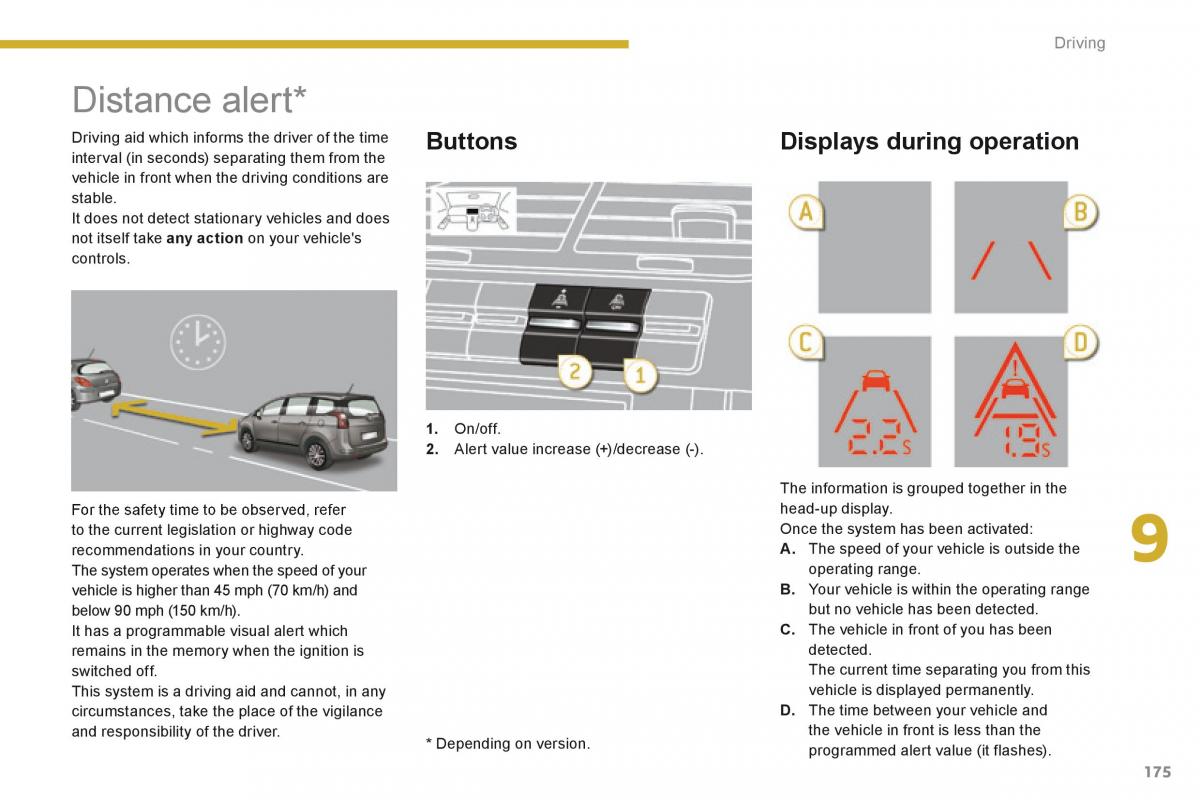 Peugeot 5008 owners manual / page 177