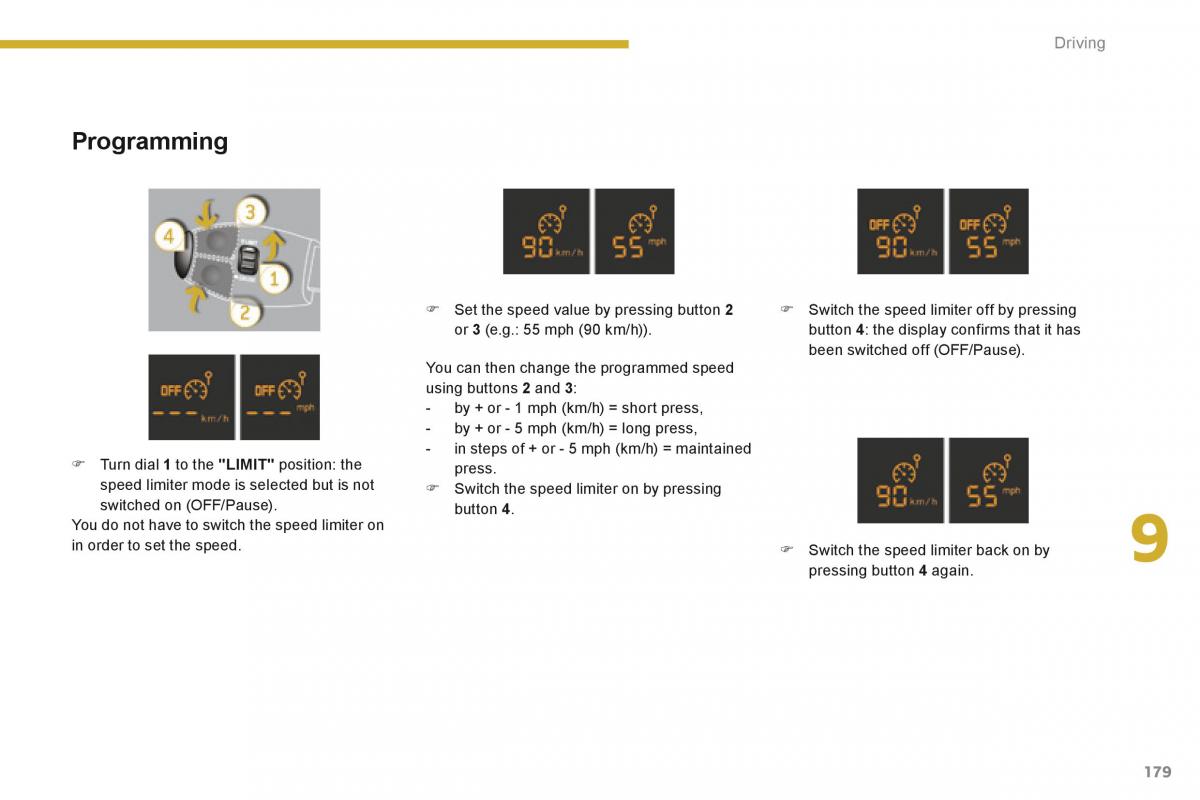 Peugeot 5008 owners manual / page 181