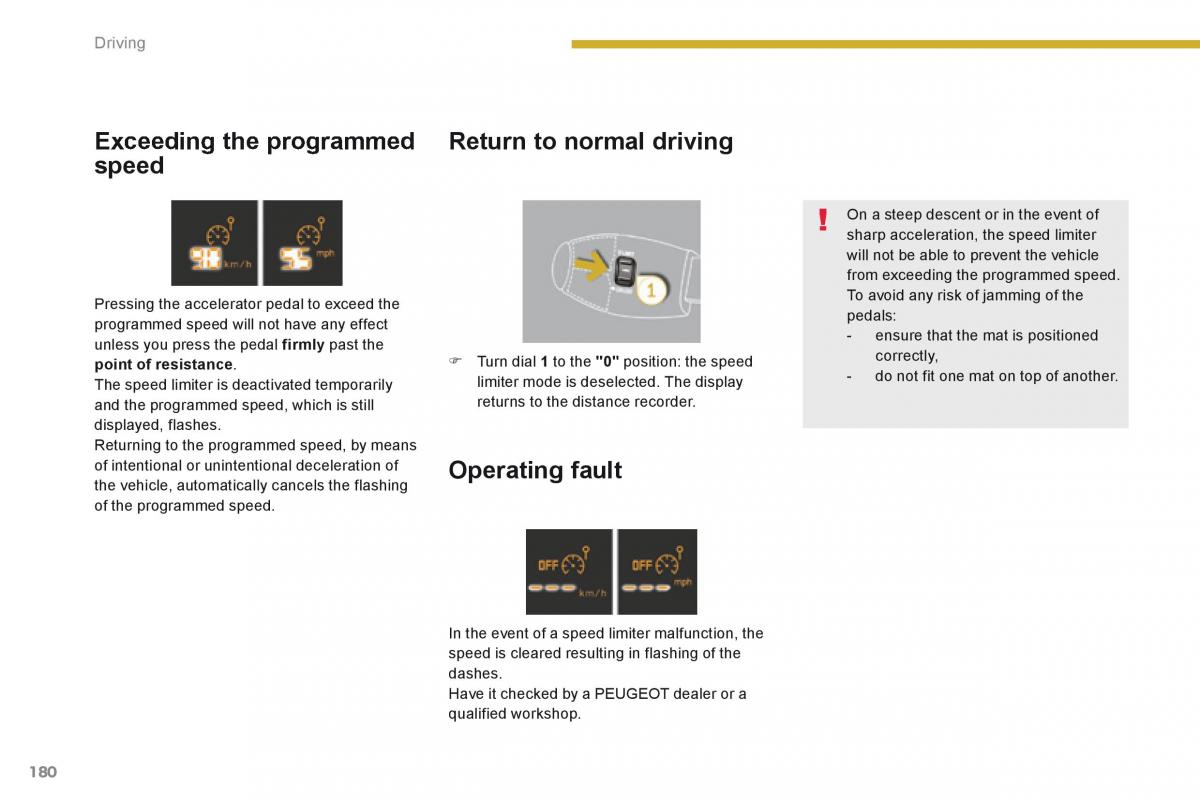 Peugeot 5008 owners manual / page 182