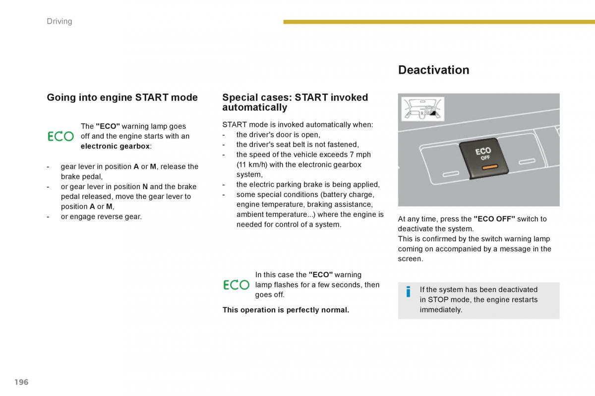 Peugeot 5008 owners manual / page 198