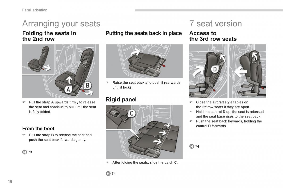 Peugeot 5008 owners manual / page 20