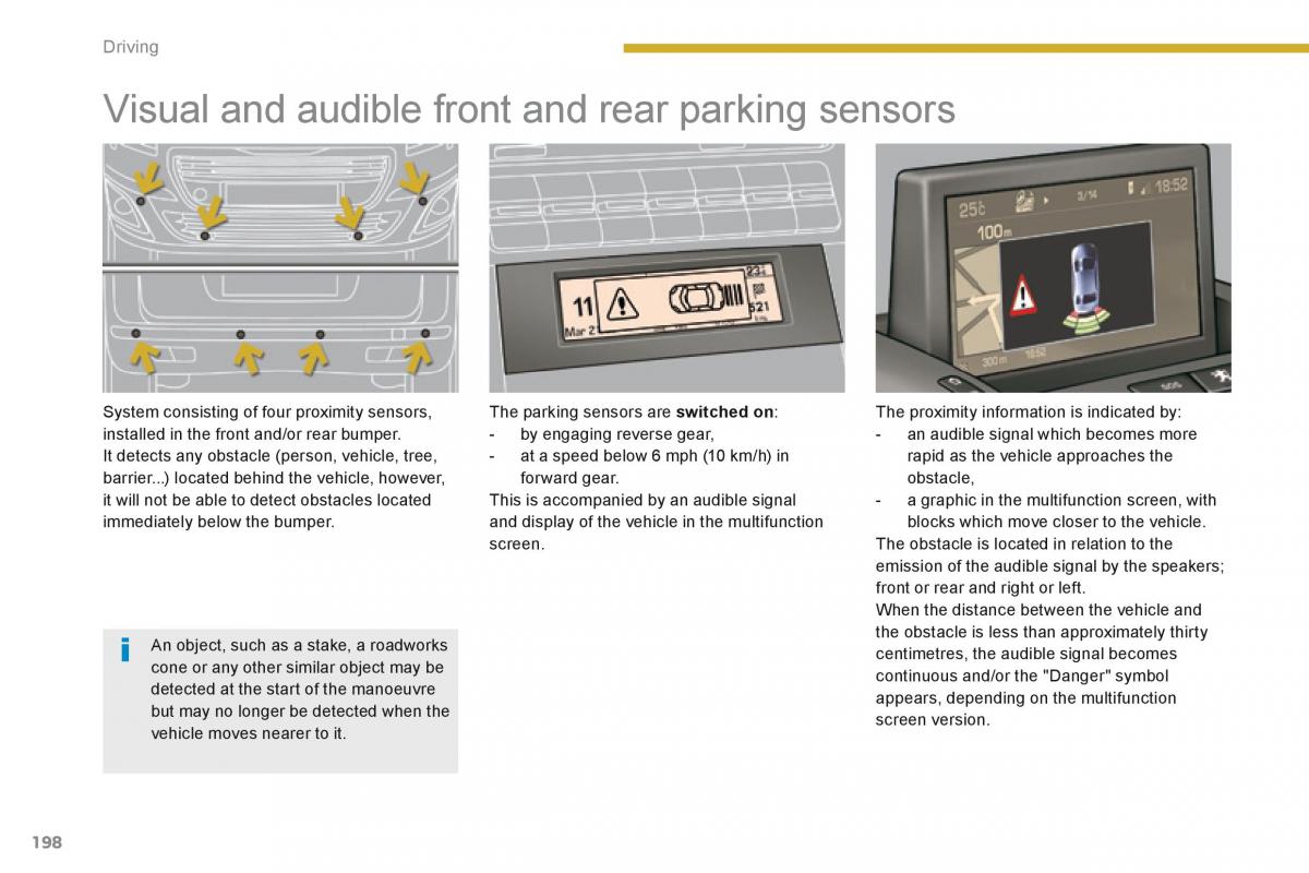 Peugeot 5008 owners manual / page 200