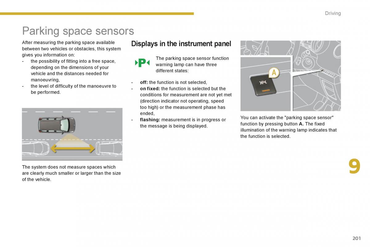 Peugeot 5008 owners manual / page 203