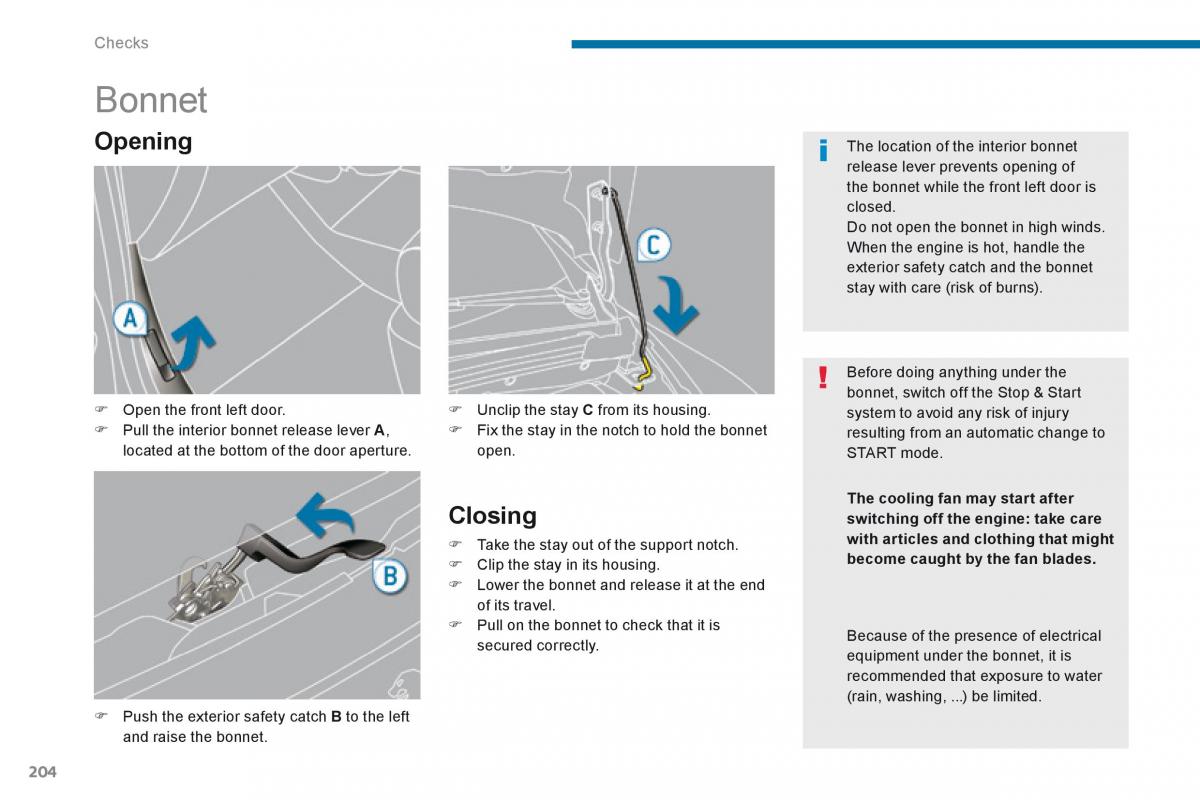 Peugeot 5008 owners manual / page 206