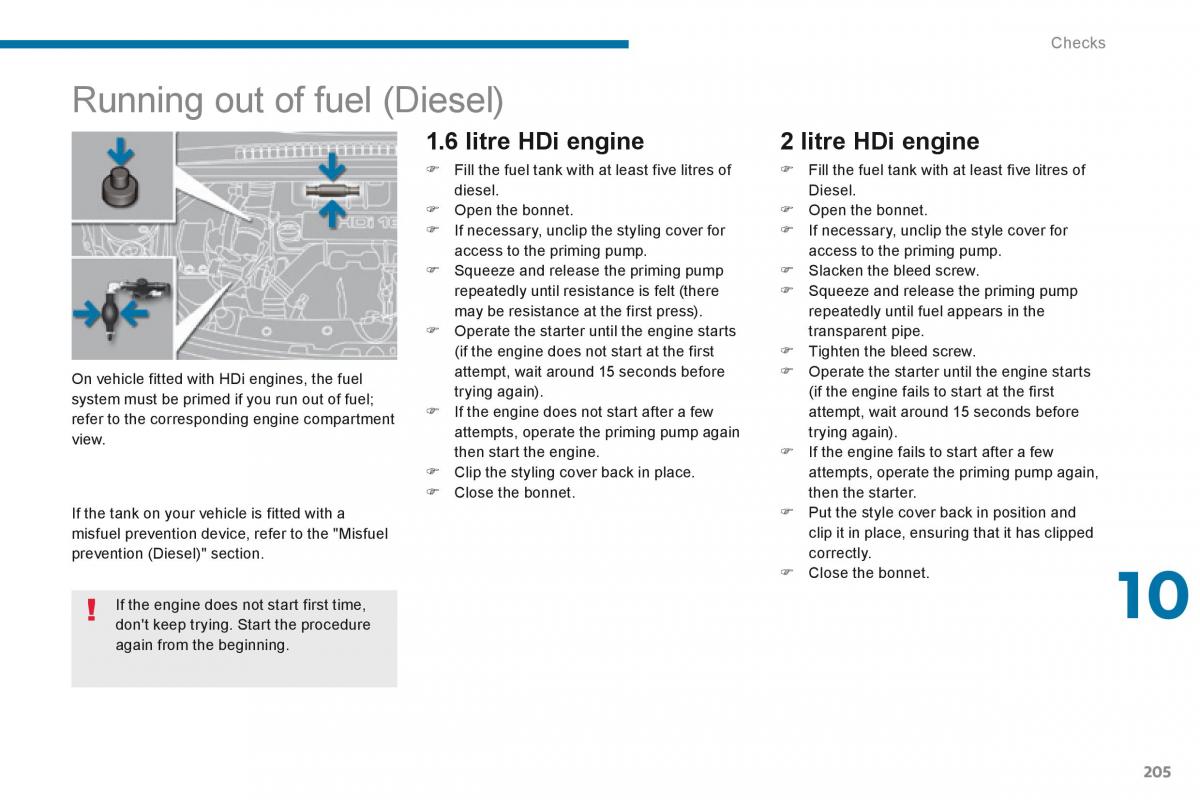 Peugeot 5008 owners manual / page 207