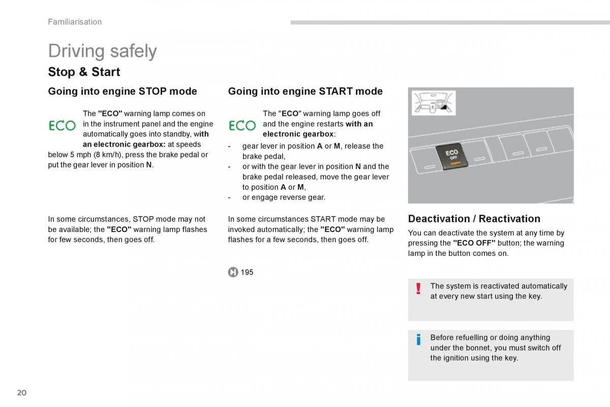 Peugeot 5008 owners manual / page 22