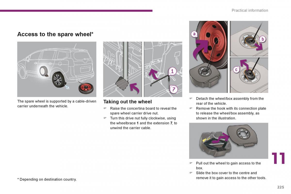 Peugeot 5008 owners manual / page 227