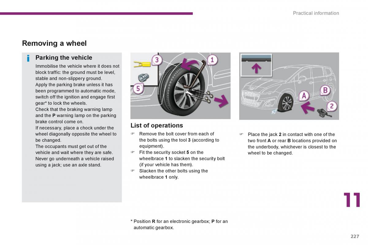 Peugeot 5008 owners manual / page 229