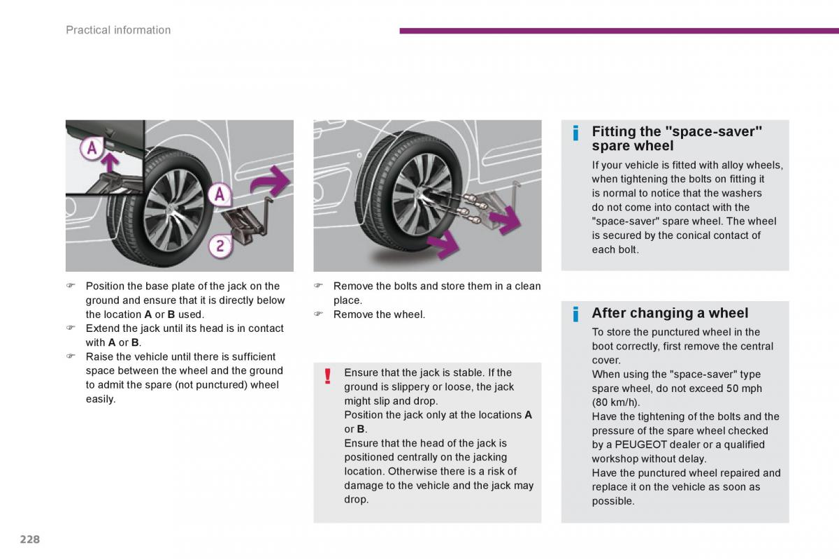 Peugeot 5008 owners manual / page 230