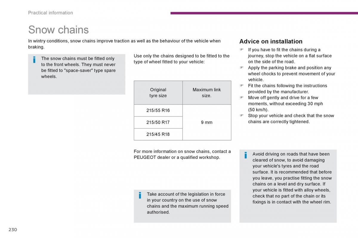 Peugeot 5008 owners manual / page 232