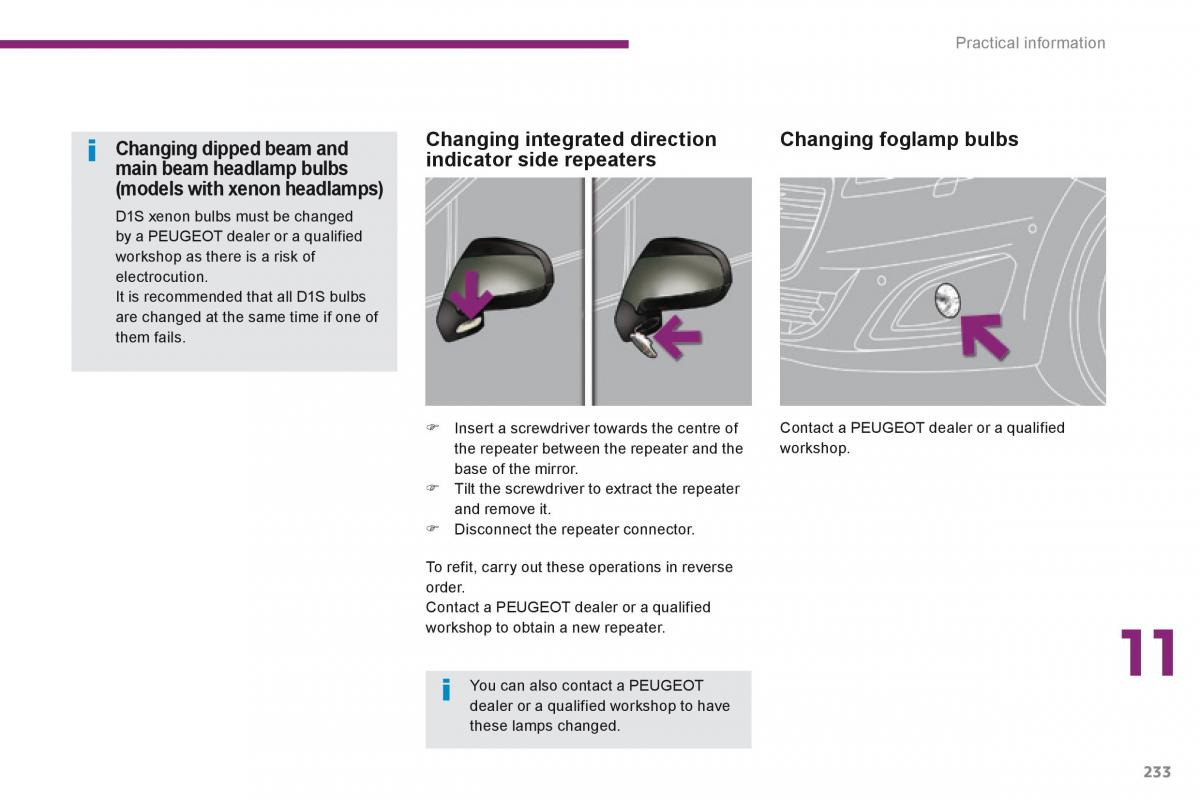 Peugeot 5008 owners manual / page 235